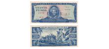 Cuba #105a/XF 20 Pesos